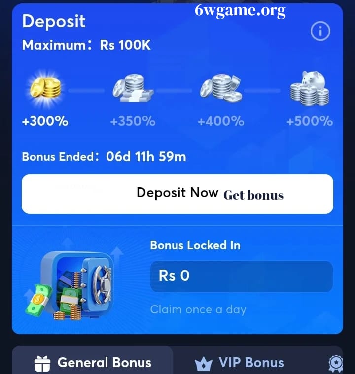 6wgame deposit bonus