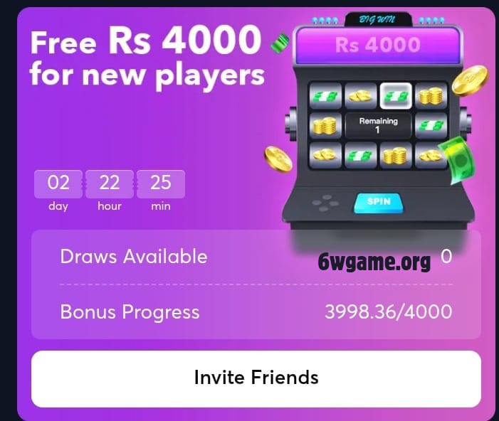 6wgame free bonus