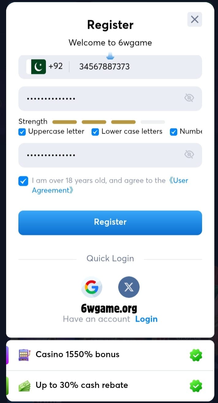 6wgame register